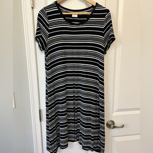 Soma soft jersey striped swing dress - Medium